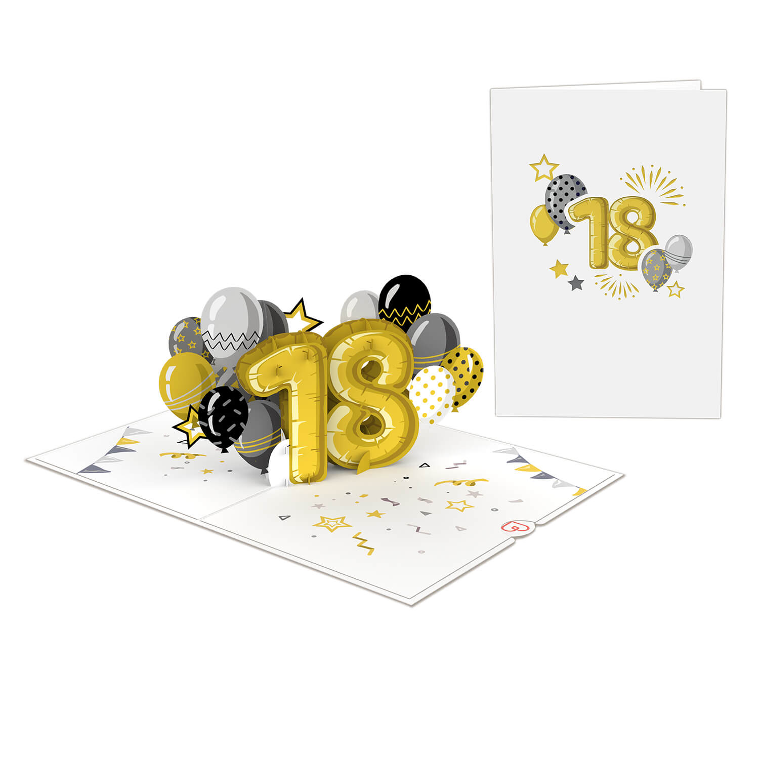 Biglietto pop-up per il 18° compleanno