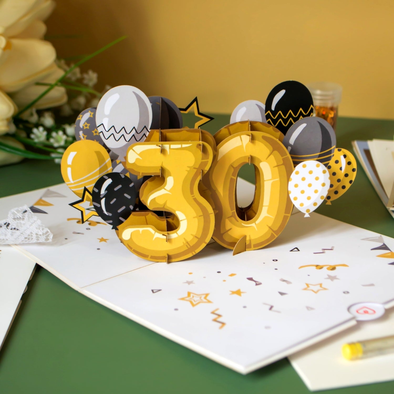 Biglietto pop-up per il trentesimo compleanno