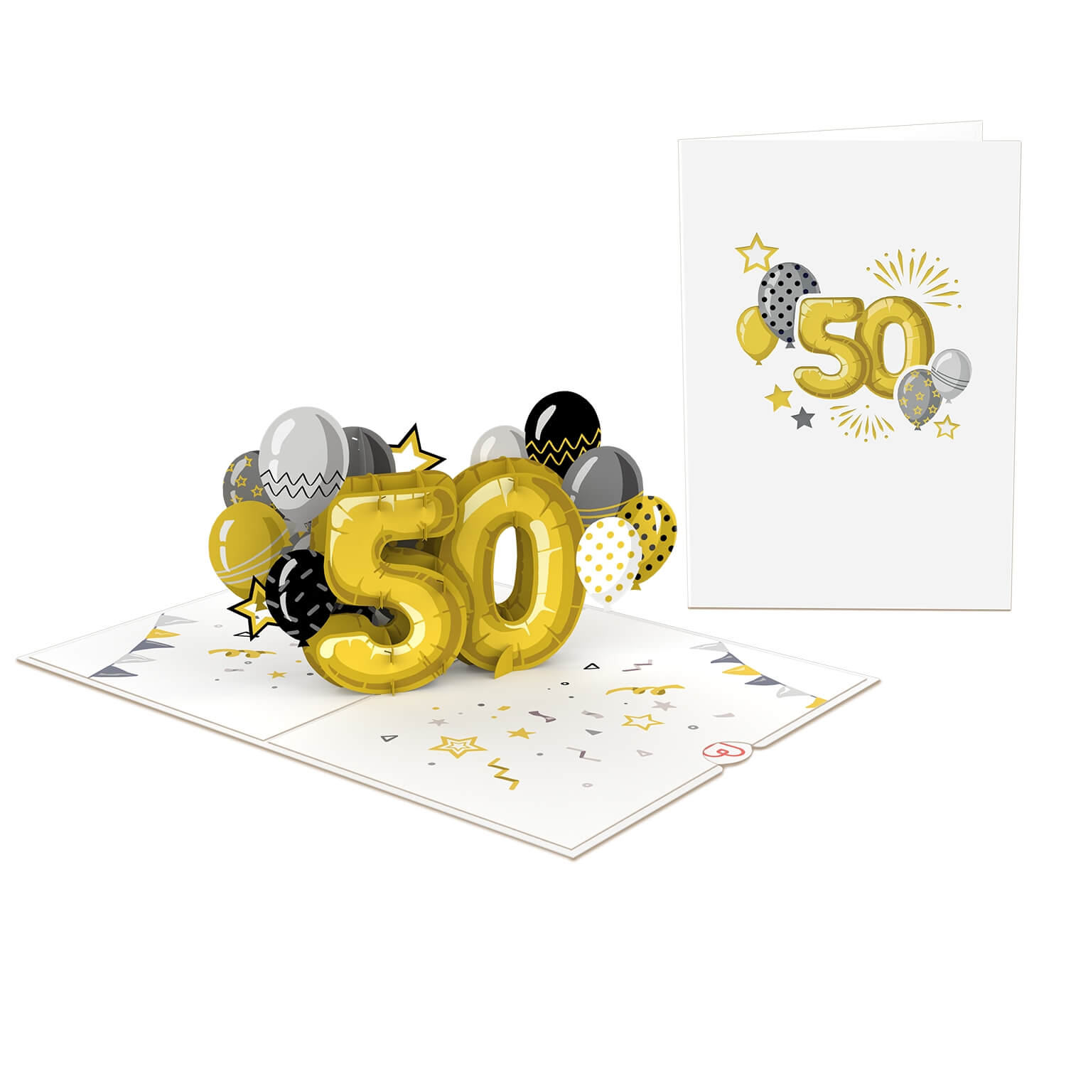 Biglietto pop-up per il cinquantesimo compleanno