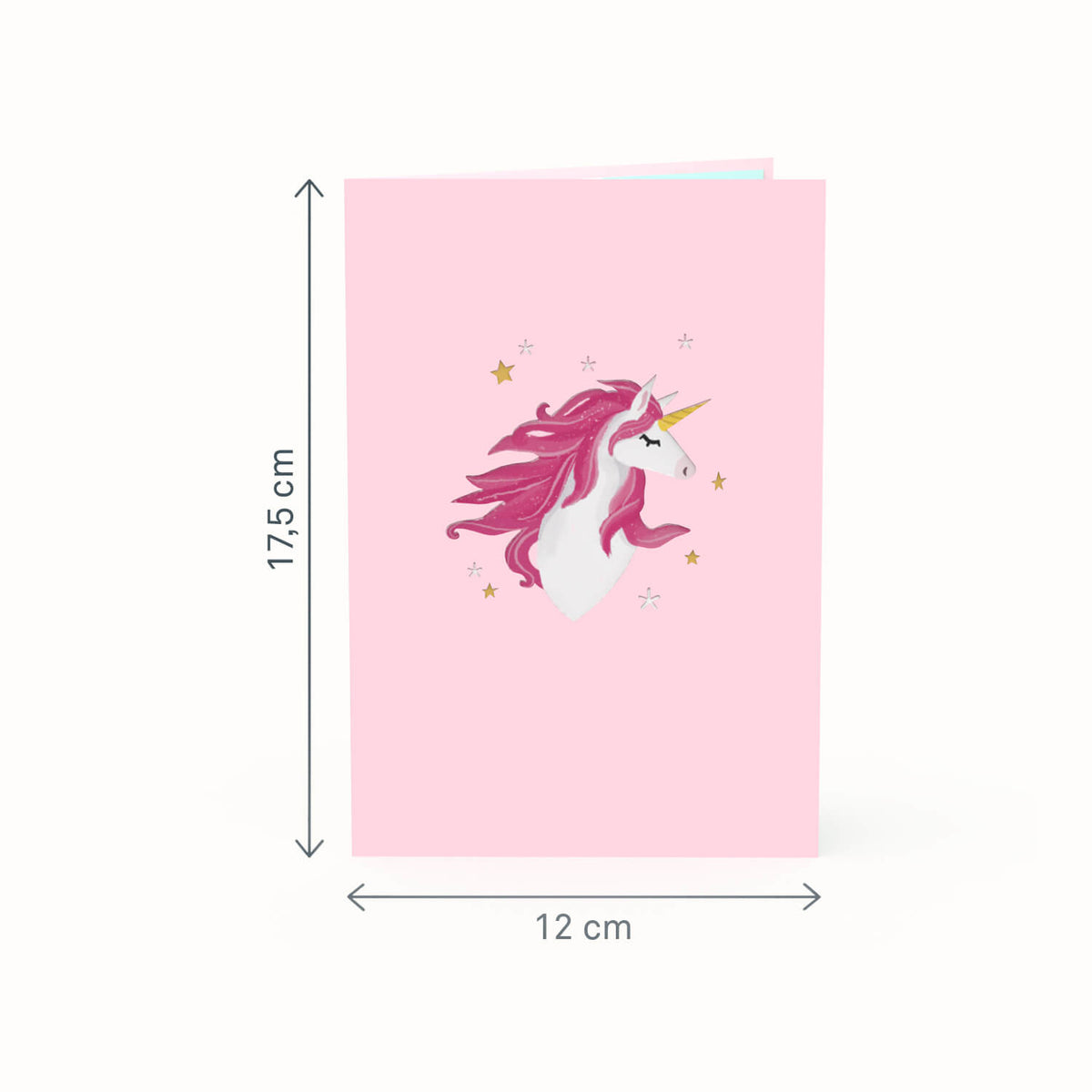 Unicorno con Biglietto pop-up arcobaleno