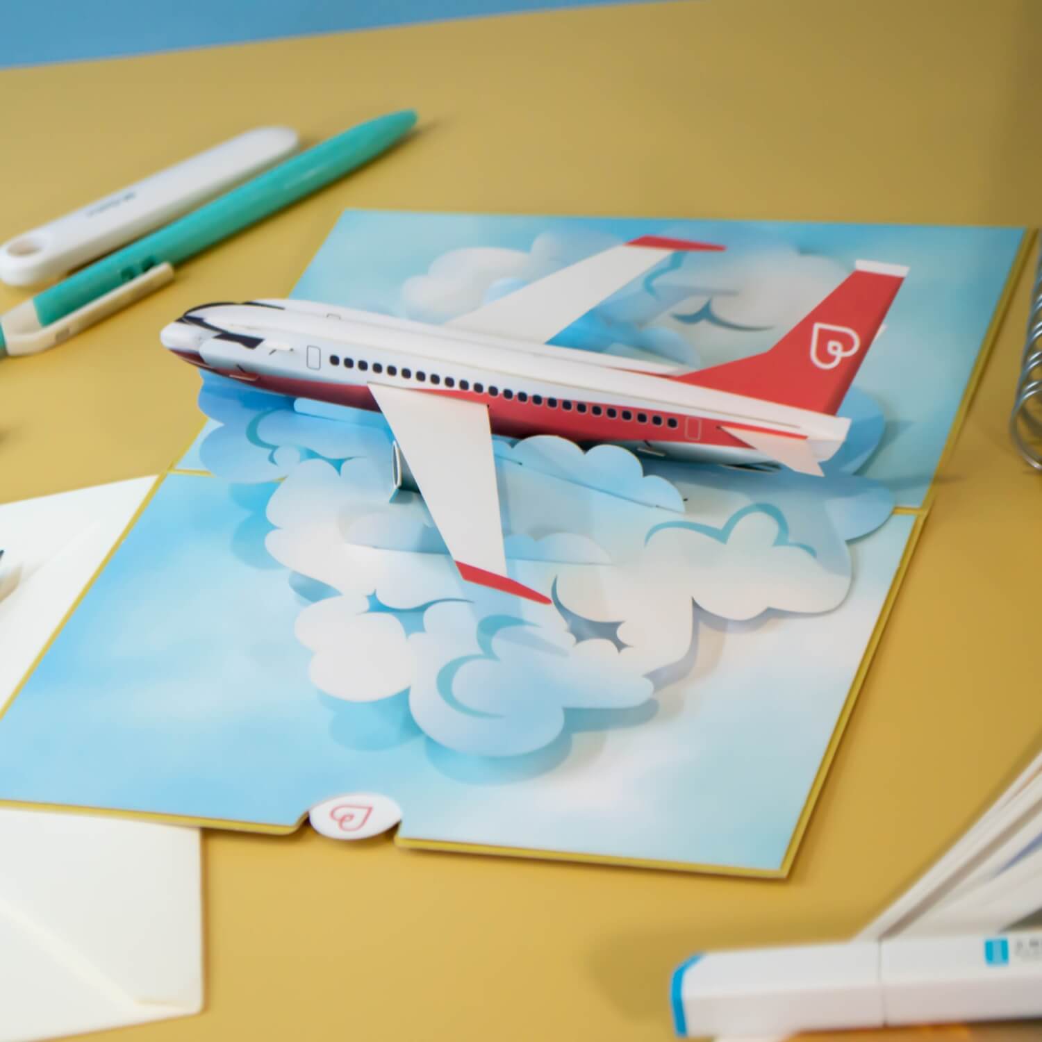 Biglietto pop-up per aereo