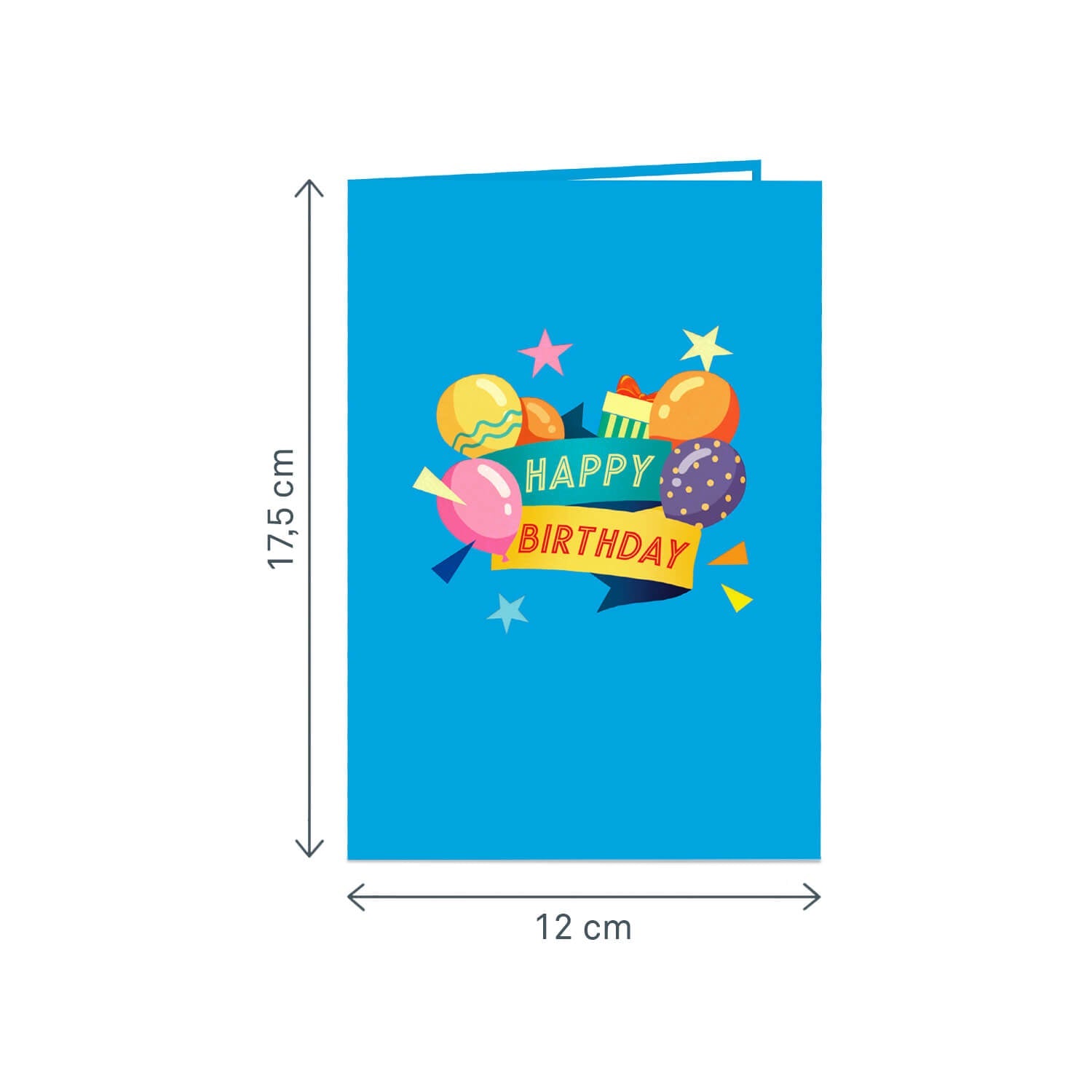 Biglietto pop-up per auto di compleanno