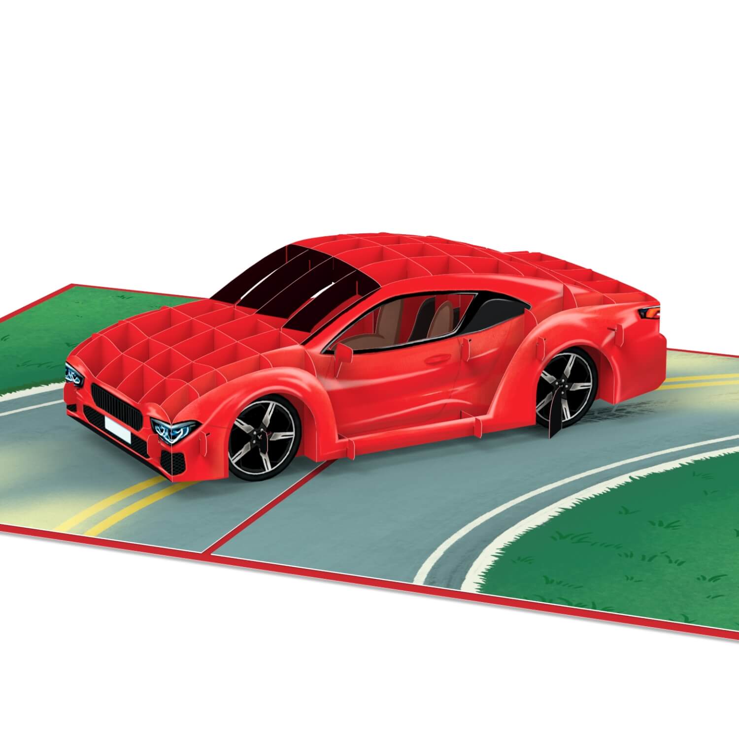 Biglietto pop-up per auto sportiva