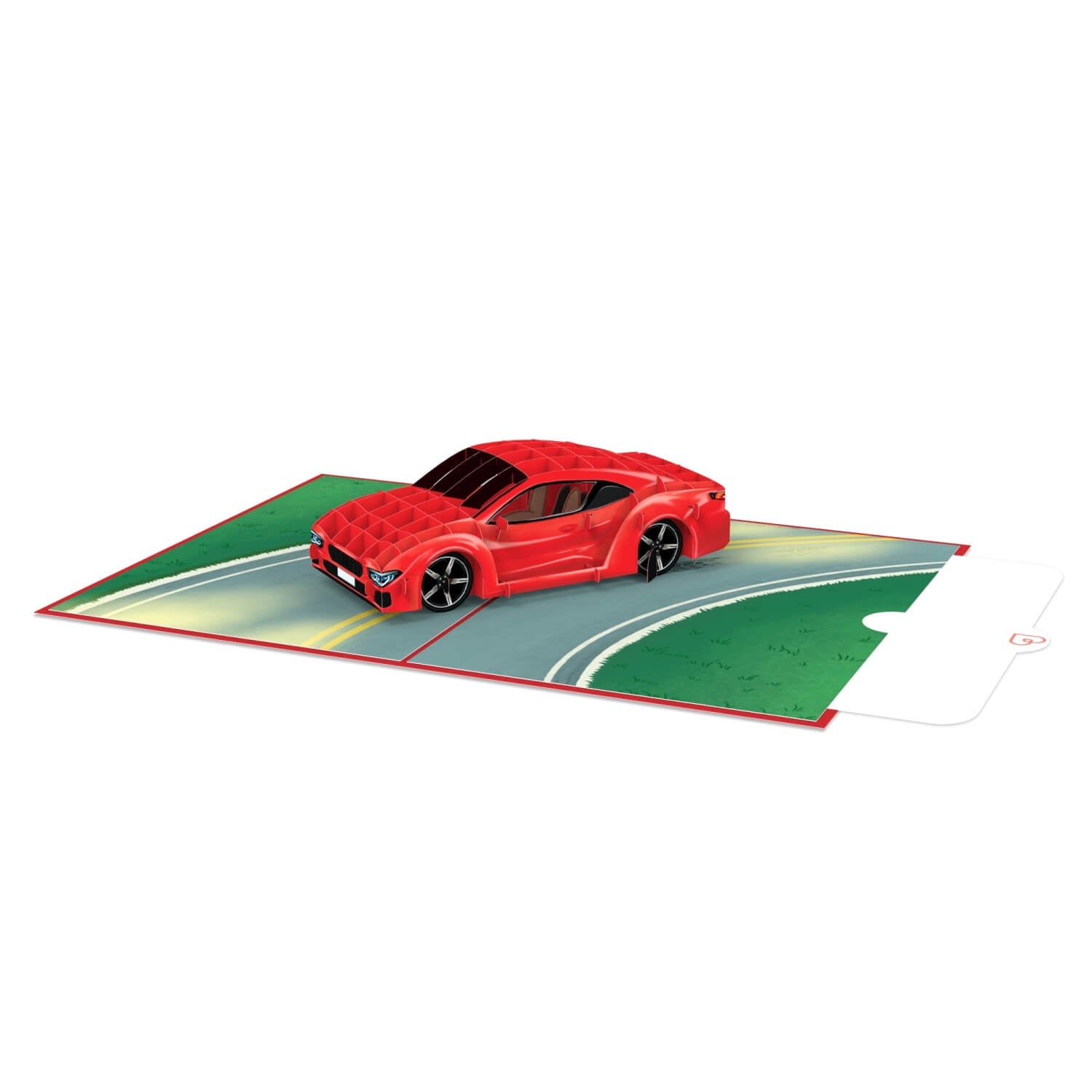 Biglietto pop-up per auto sportiva