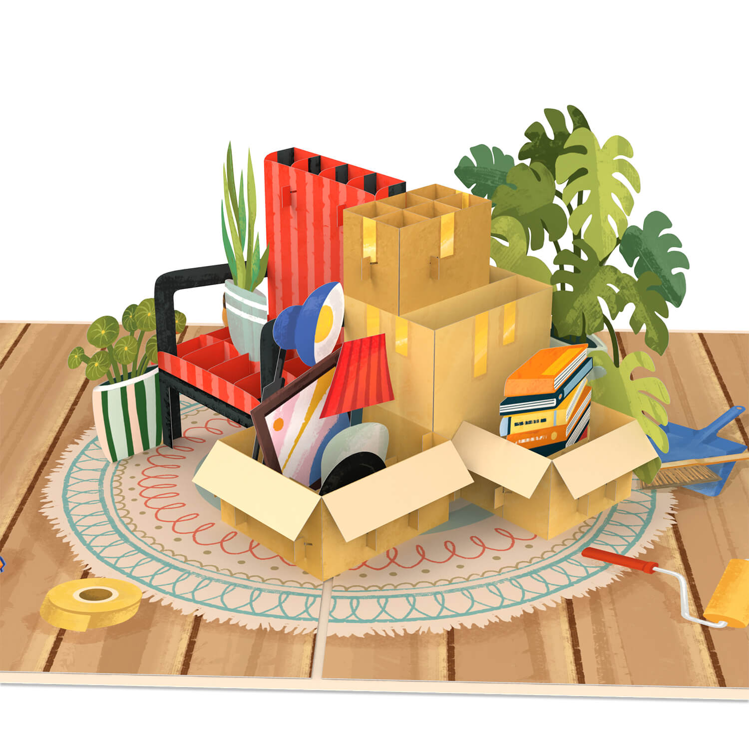 Umzug Pop-Up Karte