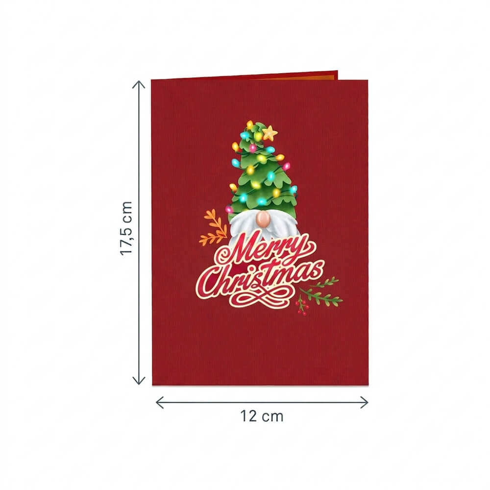 Weihnachtswichtel Pop-Up Karte