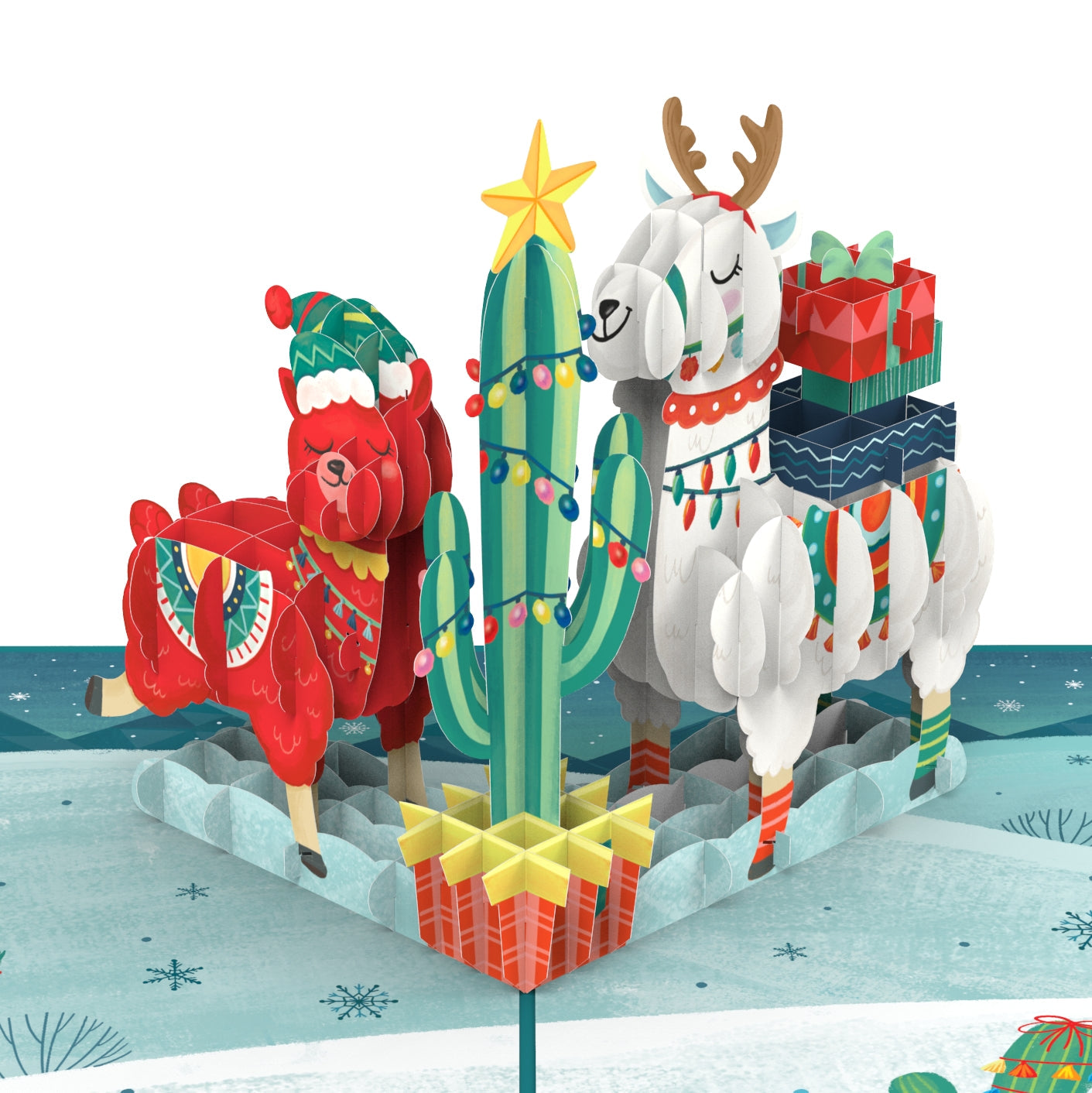 Biglietto pop-up con lama di Natale