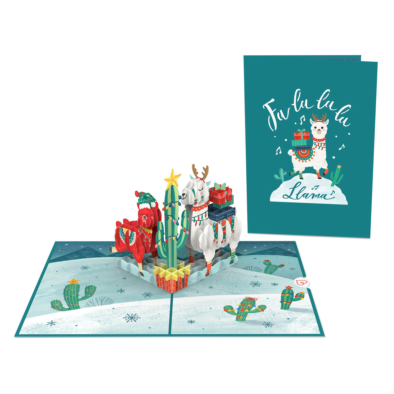 Biglietto pop-up con lama di Natale
