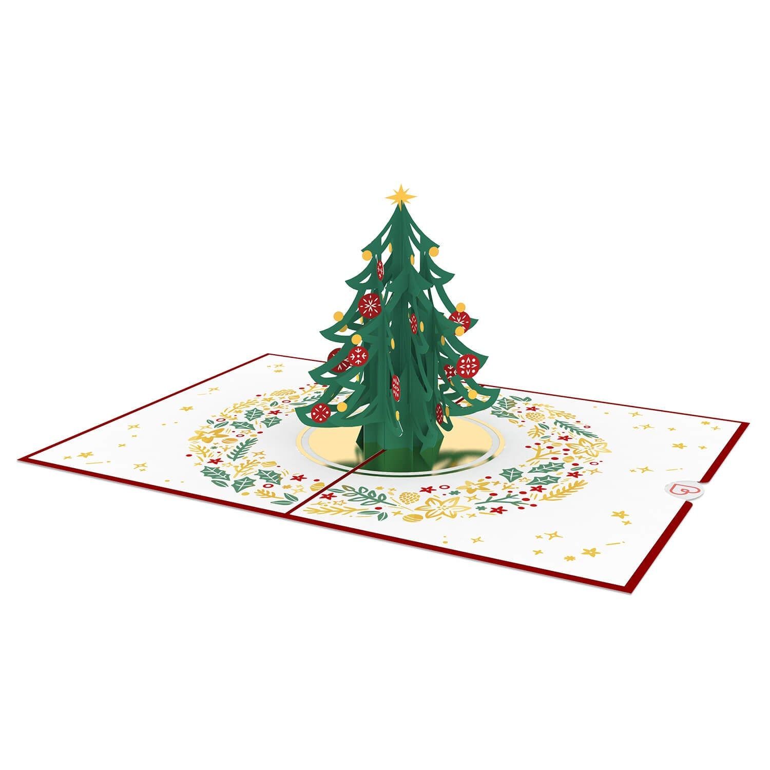 Biglietto pop-up per l'albero di Natale