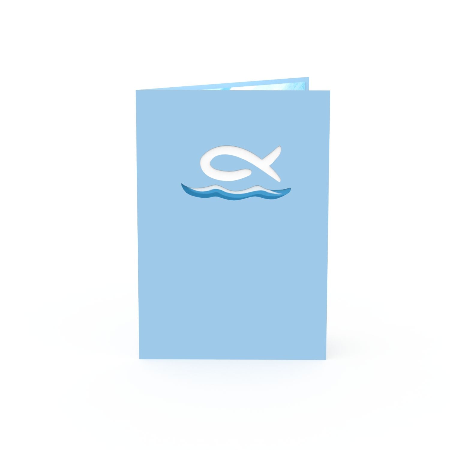Biglietto pop-up pesce