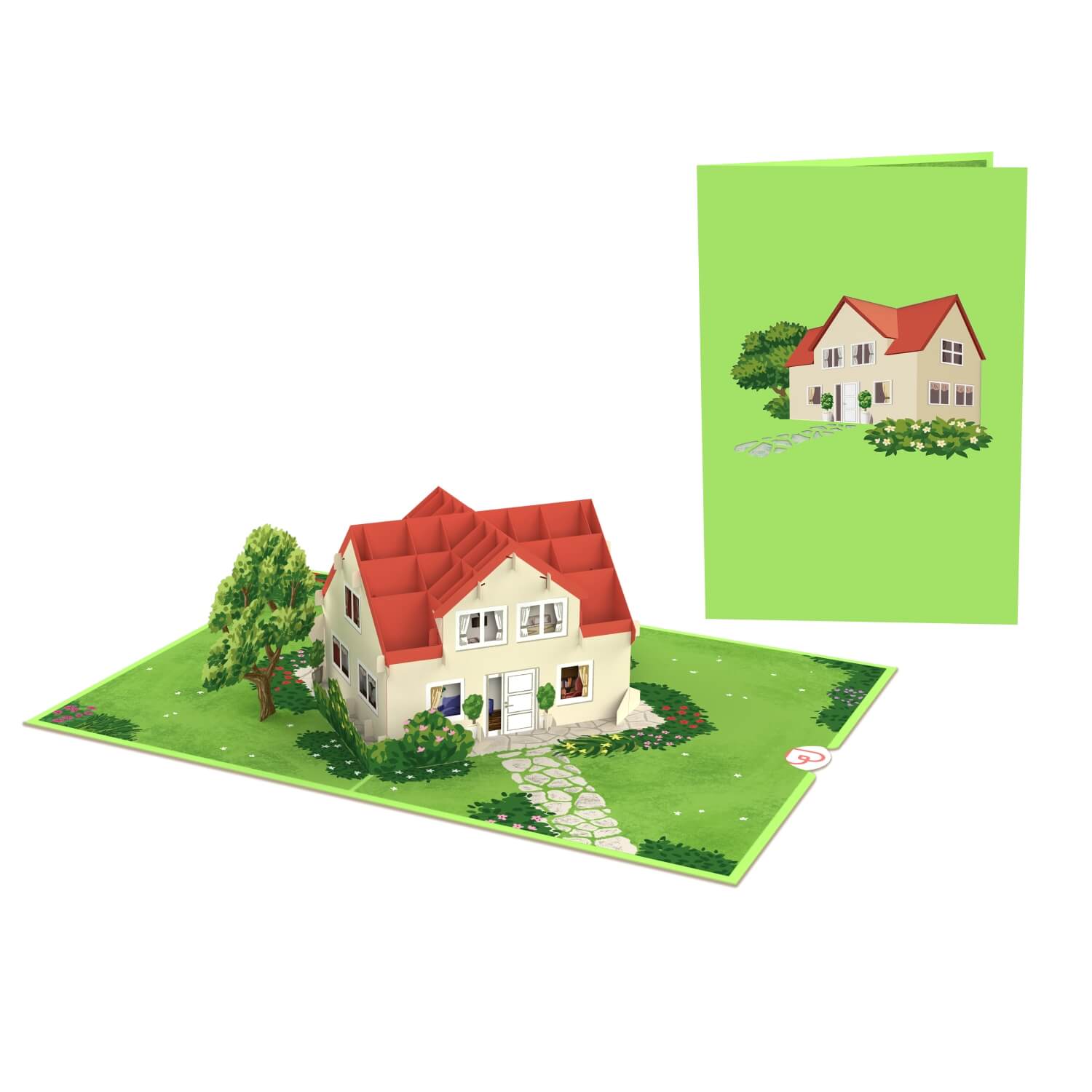 Biglietto pop-up Casa con giardino