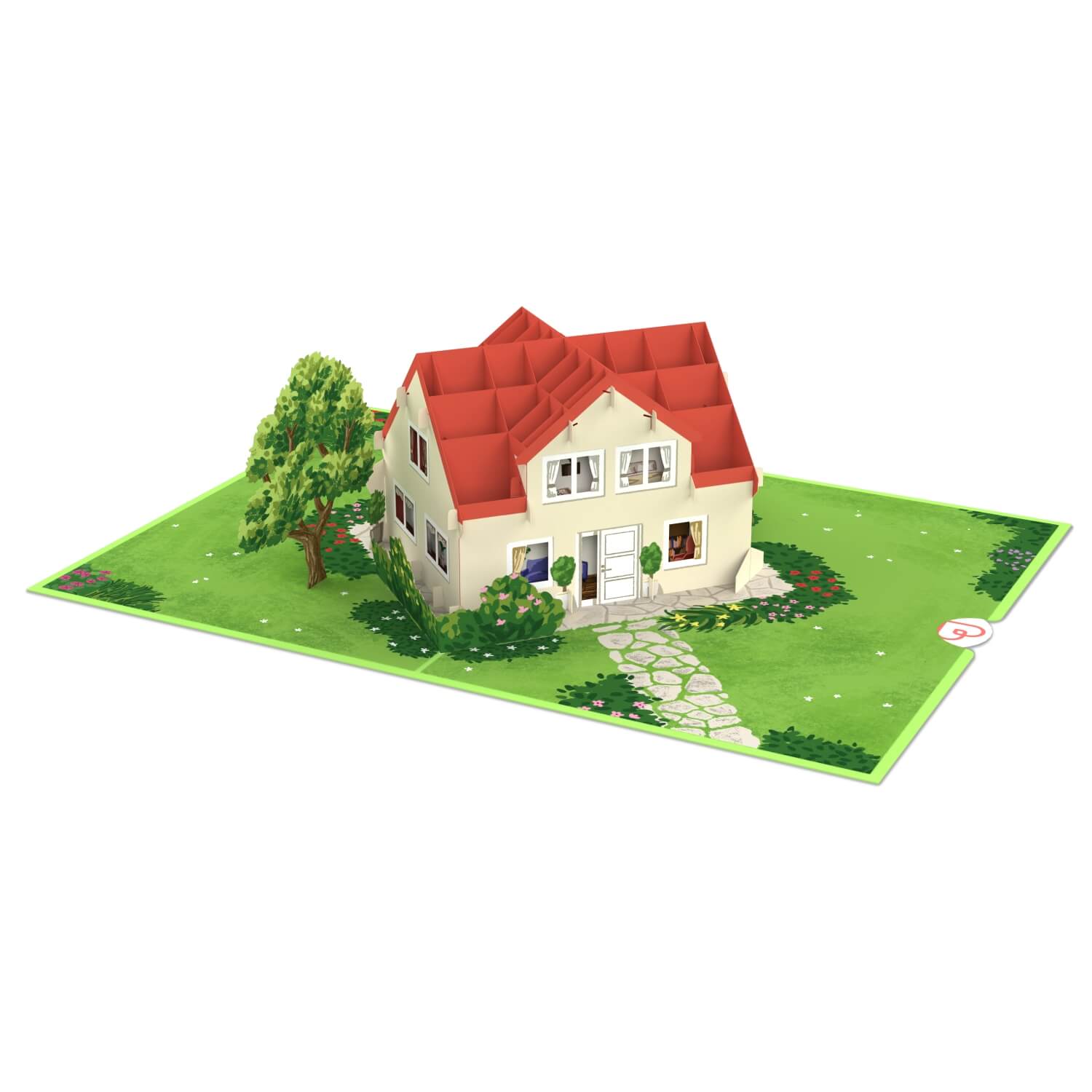 Biglietto pop-up Casa con giardino