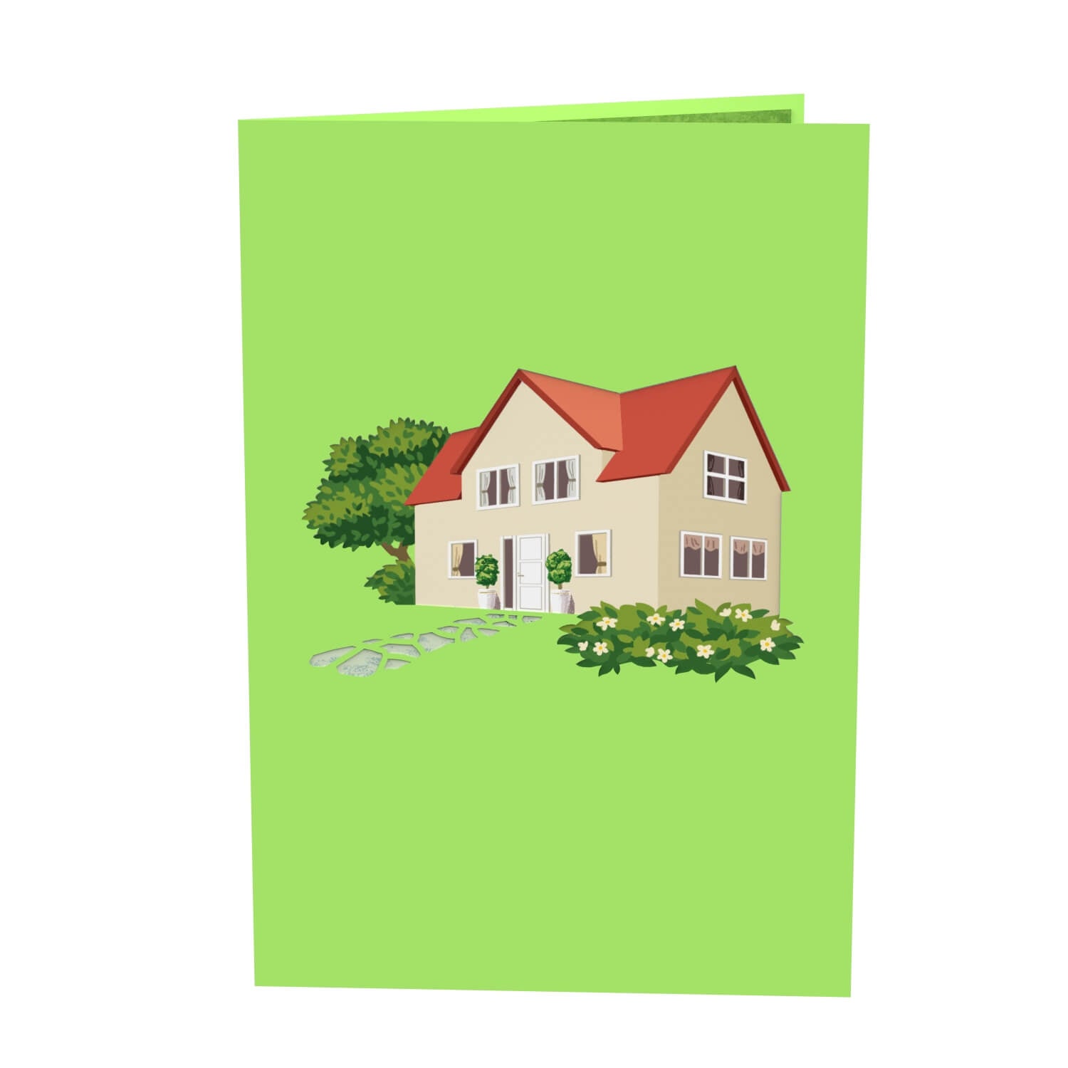 Biglietto pop-up Casa con giardino