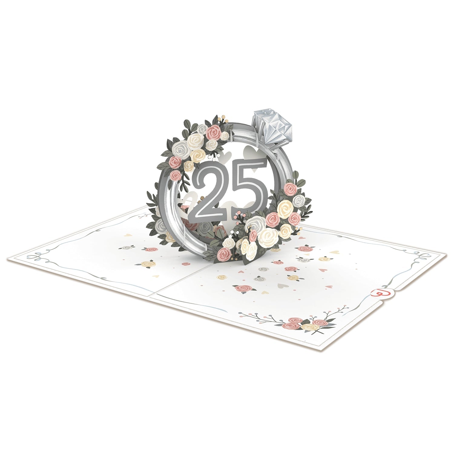 Biglietto pop-up nozze d'argento