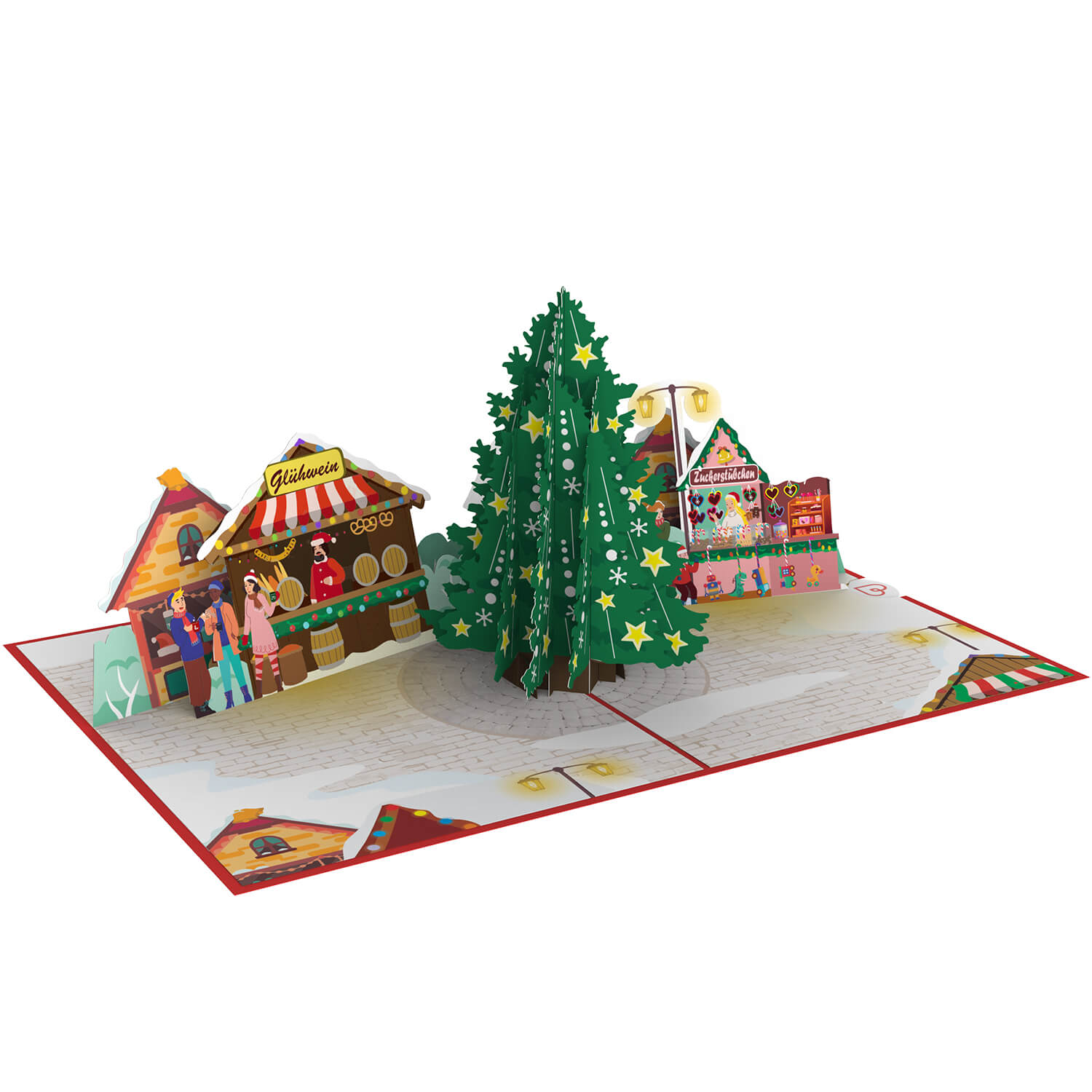 Biglietto pop-up per il mercatino di Natale