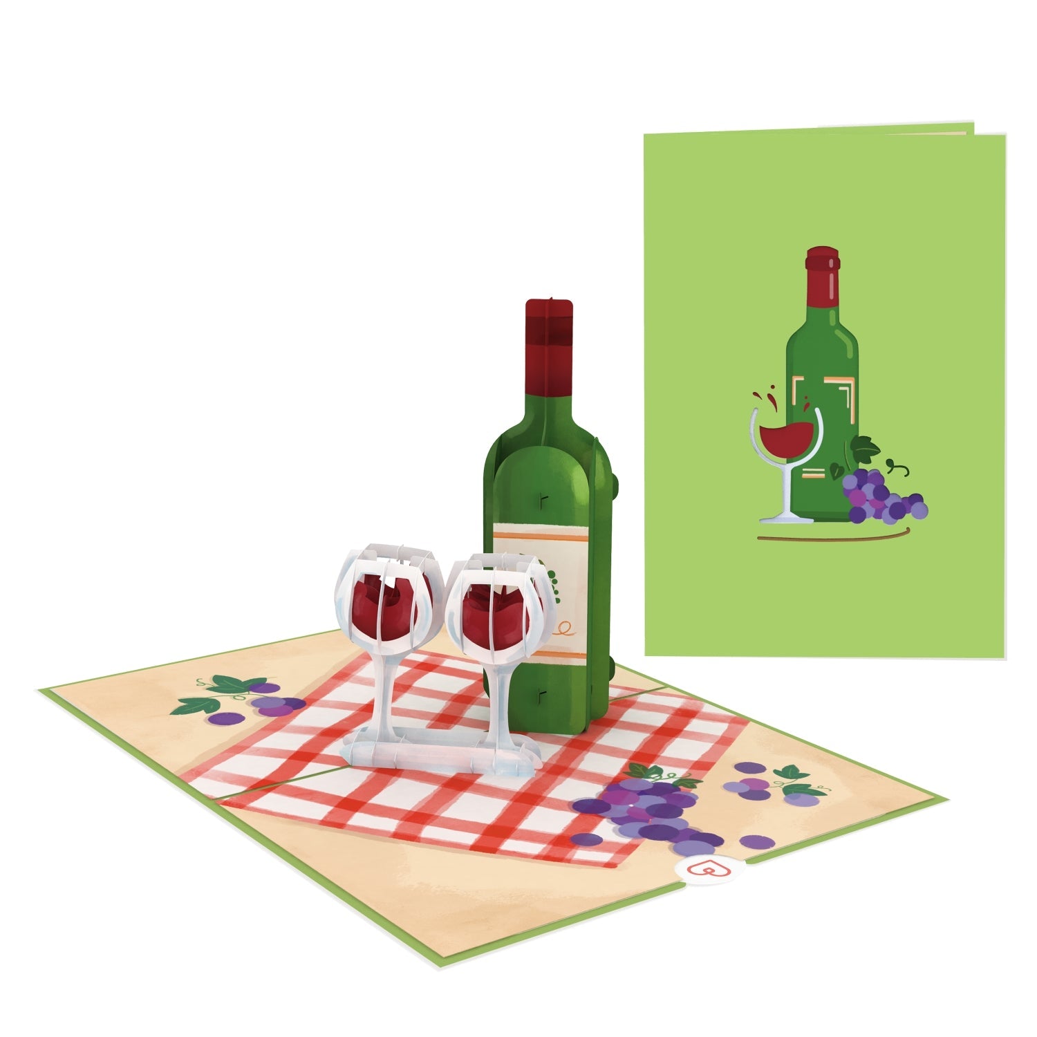 Biglietto pop-up per vino
