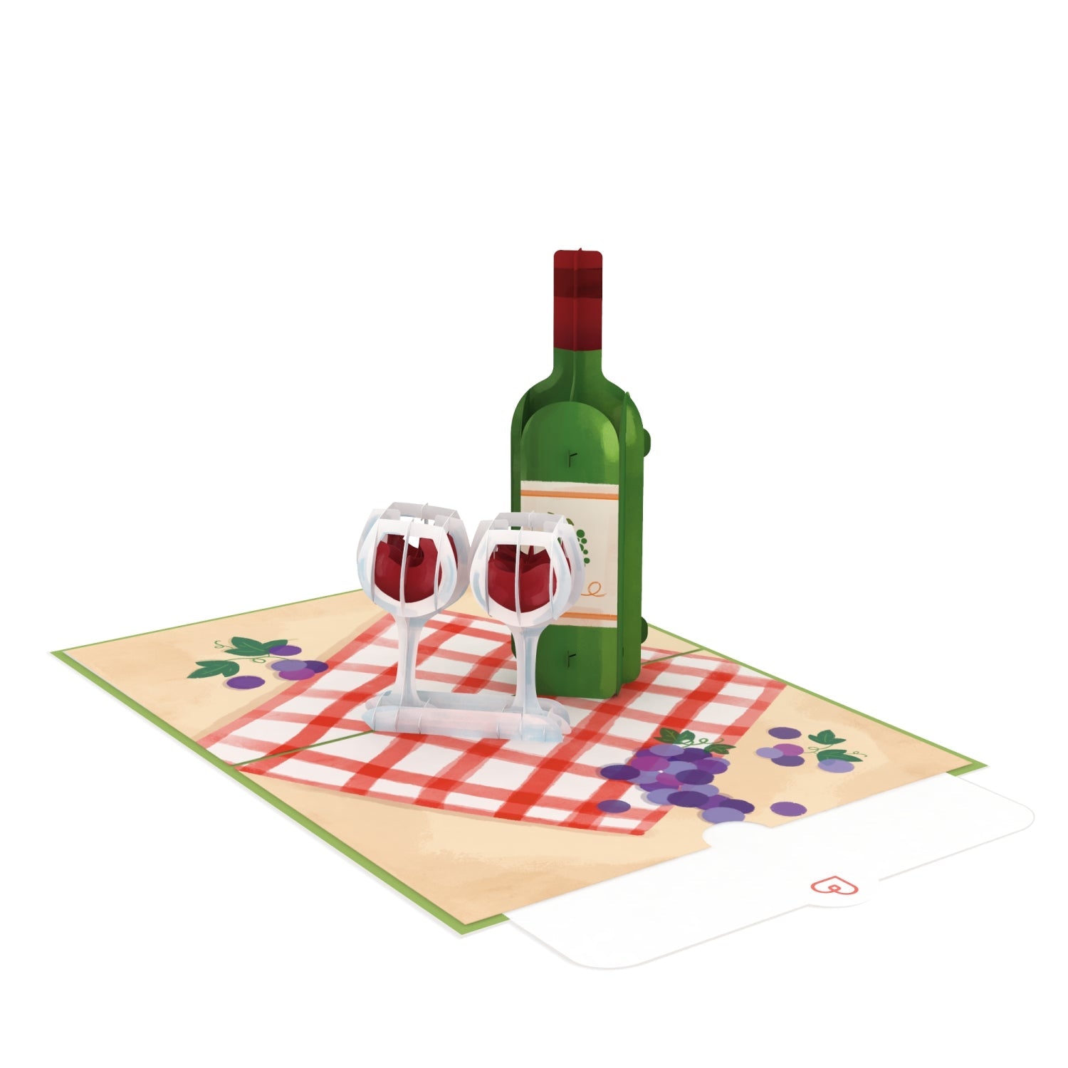 Biglietto pop-up per vino