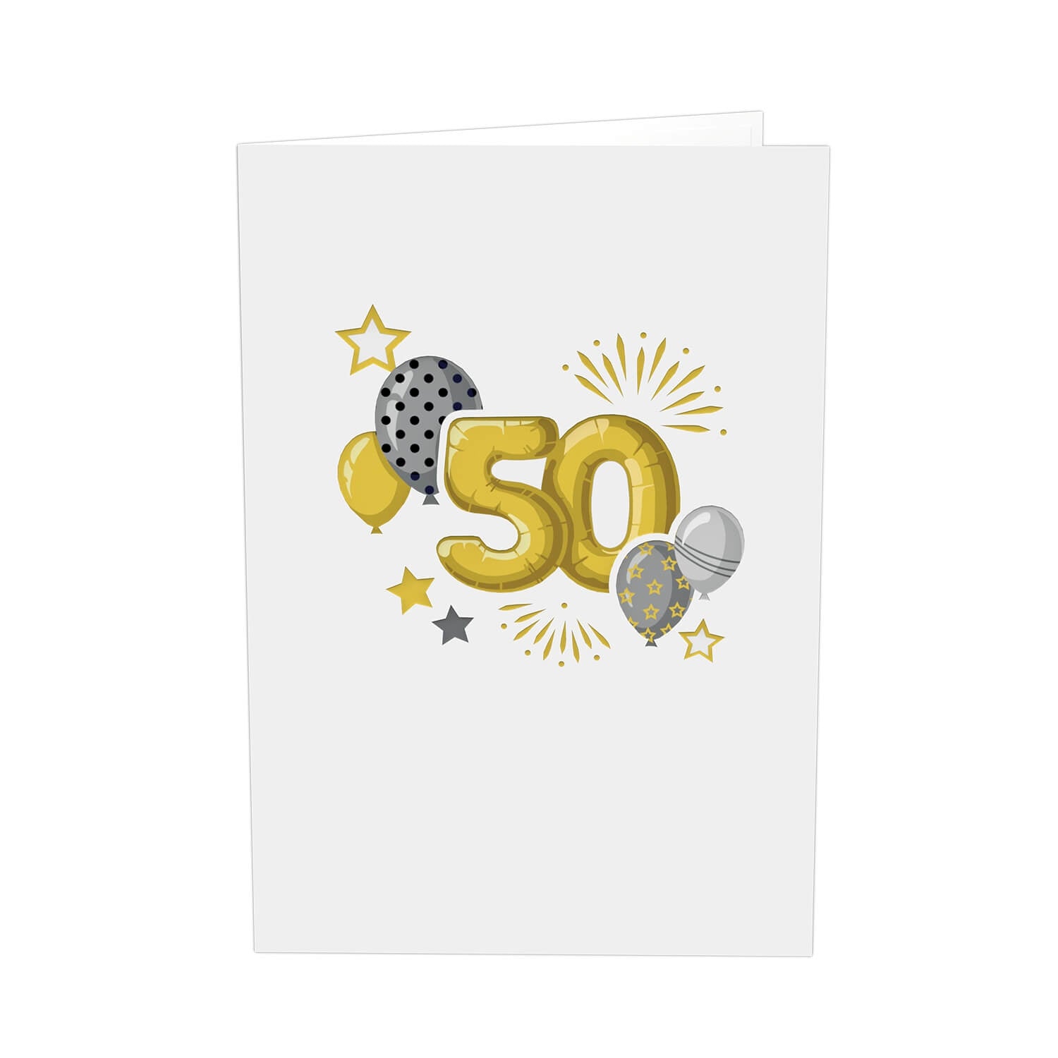 Biglietto pop-up per il cinquantesimo compleanno