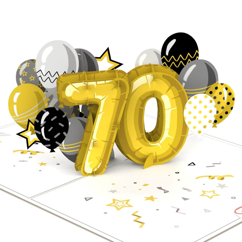 Biglietto pop-up per il 70° compleanno