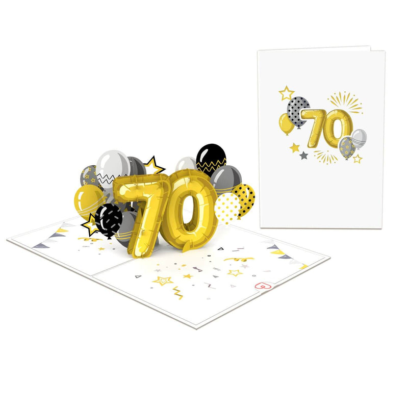 Biglietto pop-up per il 70° compleanno