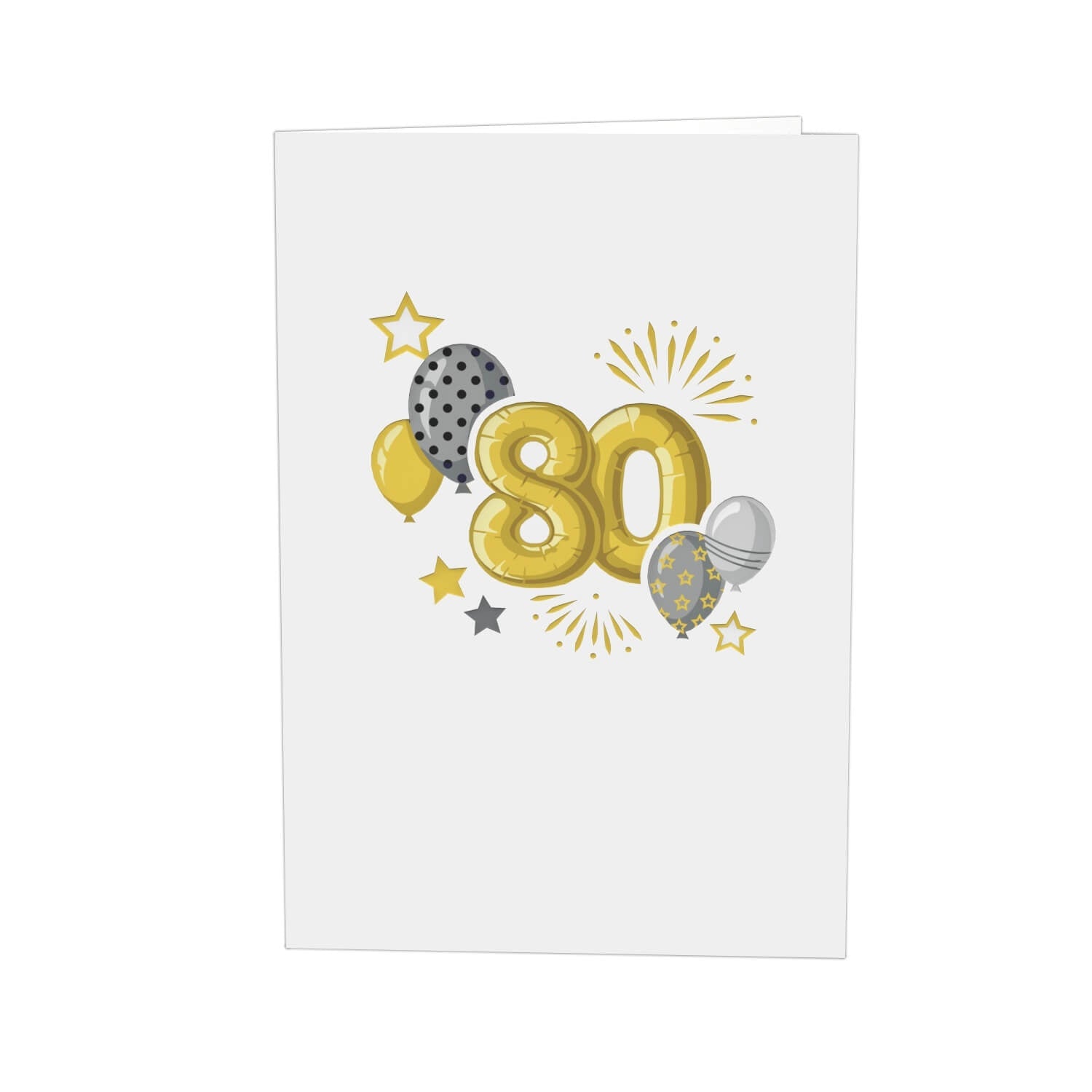 Biglietto pop-up per l'ottantesimo compleanno