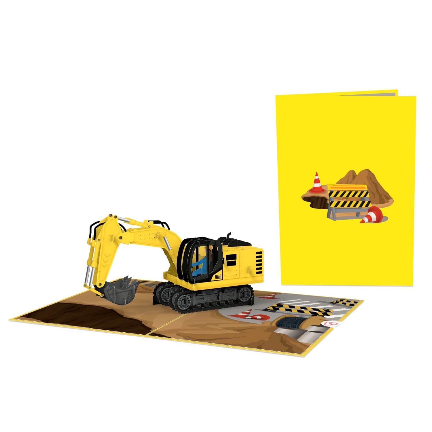 Karte pop-up Bagger