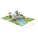 Sposi sulla Biglietto pop-up della bicicletta