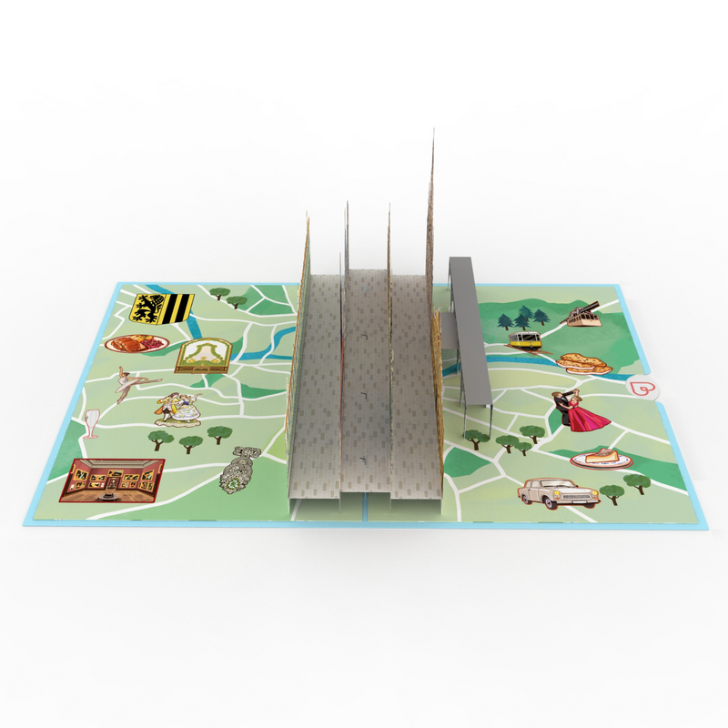 Dresden Pop-Up Karte