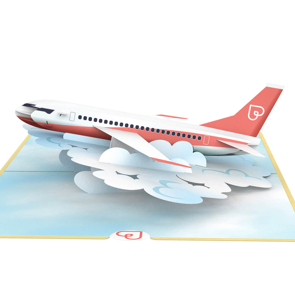Biglietto pop-up 3D aereo - biglietto pieghevole fatto a mano per Biglietto pop-up 3D aereo - biglietto pieghevole fatto a mano per