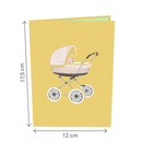 Passeggino con Biglietto pop-up per bambini