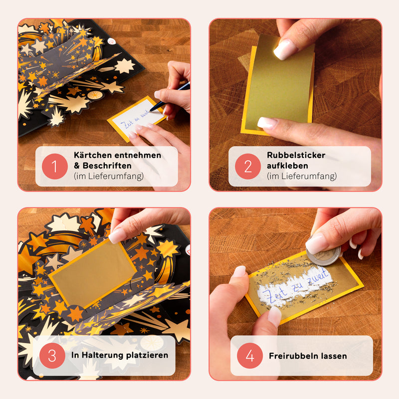 Goldenes Ticket Pop-Up Karte