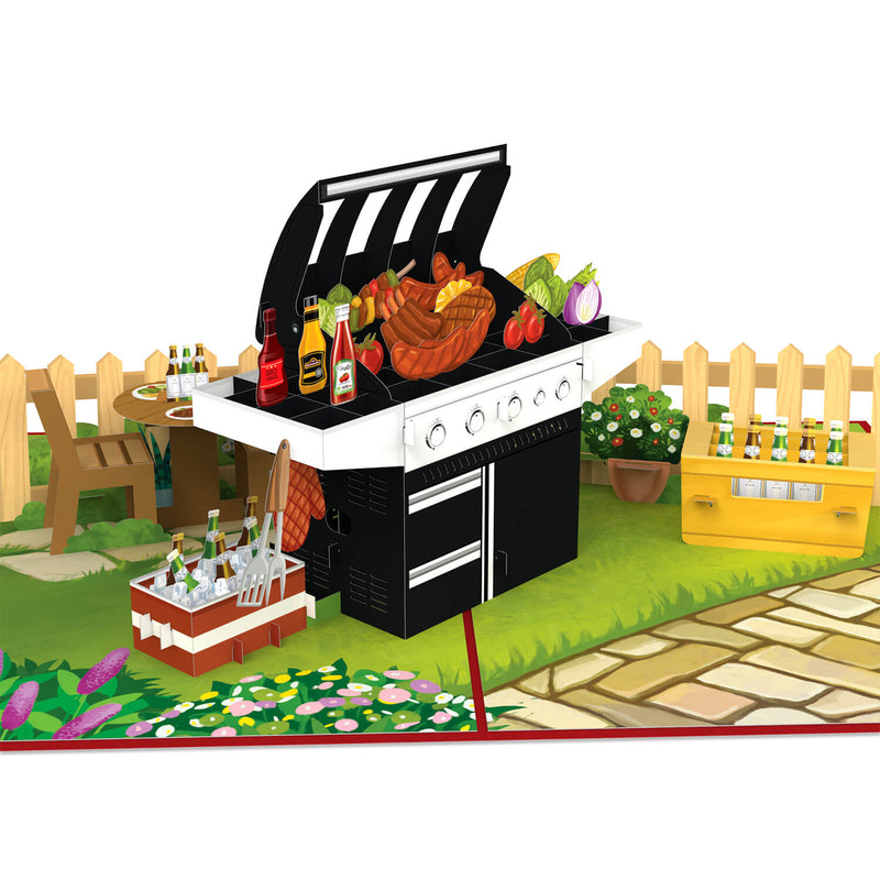 Scheda Biglietto pop-up per grill a gas