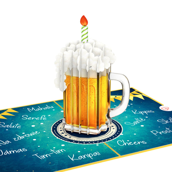 Biglietto Auguri Compleanno 40 Anni Pop Up 3D - Con Numero 40 - Misura 50x20 Cm - Con Busta - Foto 11