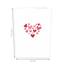 Biglietto pop-up con albero a forma di cuore e tortore