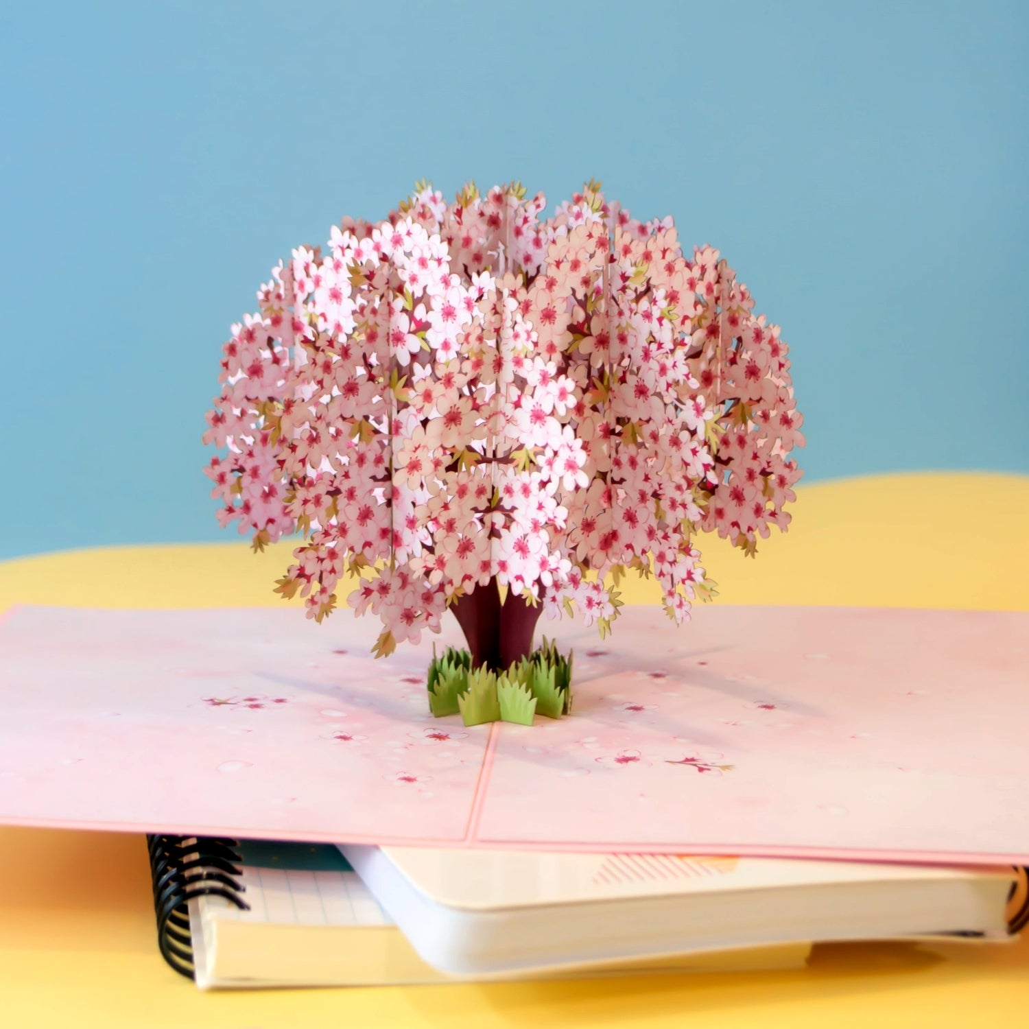 Biglietto pop-up con fiori di ciliegio