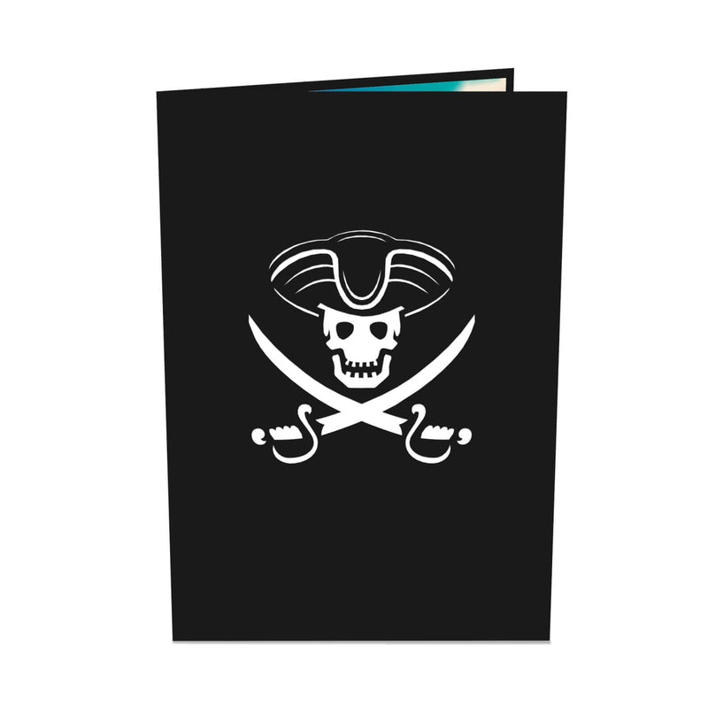 Biglietto pop-up con nave pirata