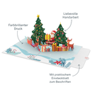 Biglietto pop-up Babbo Natale e renne