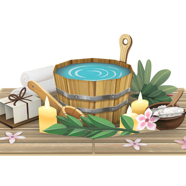 Sauna Pop-Up Karte