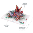 Biglietto Biglietto pop-up farfalle su fiori