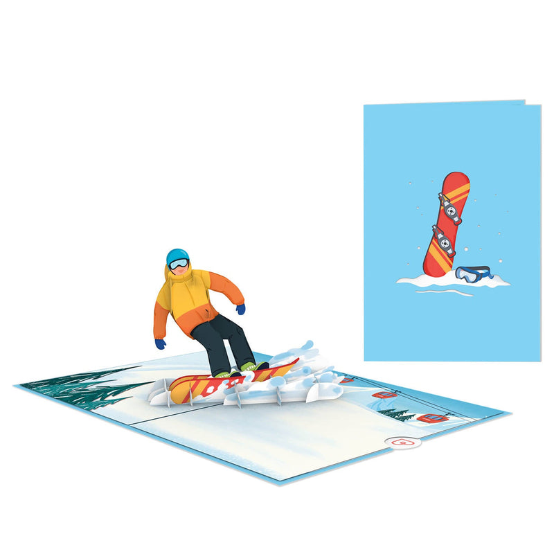 Snowboarder Pop-Up Karte