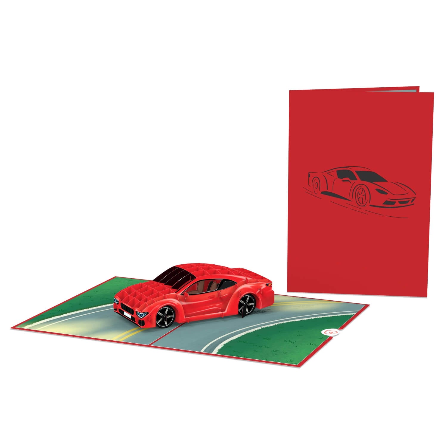 Biglietto pop-up per auto sportiva