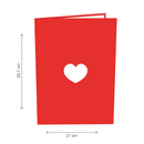 Biglietto pop-up con orsetto di peluche e cuore