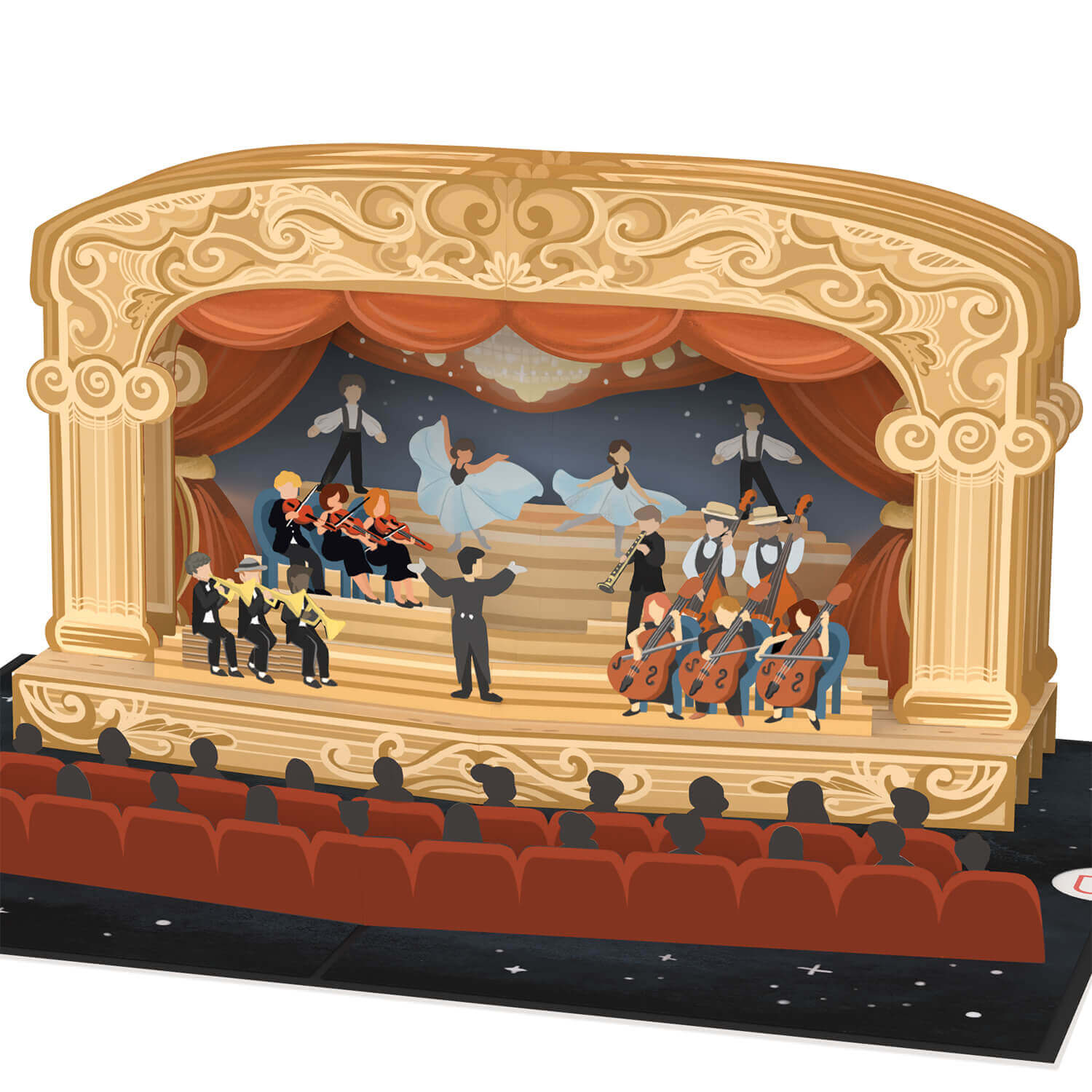 Biglietto pop-up del teatro