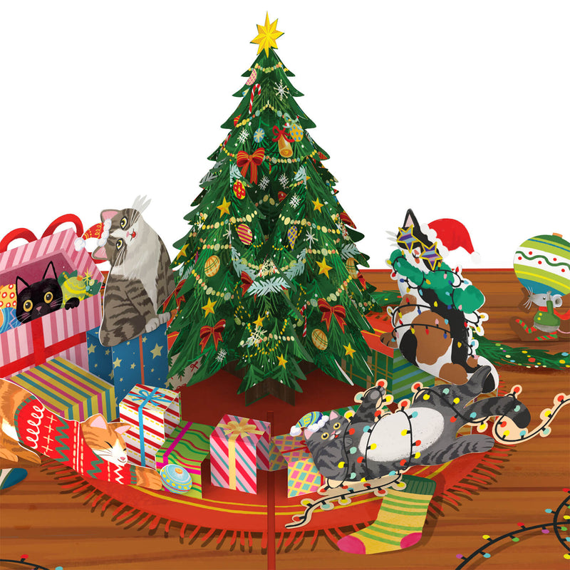 Biglietto Di Natale Pop-Up 3D Fate E Albero - Formato 155mm, Con Busta Di Lusso - Scena Incantata - 2