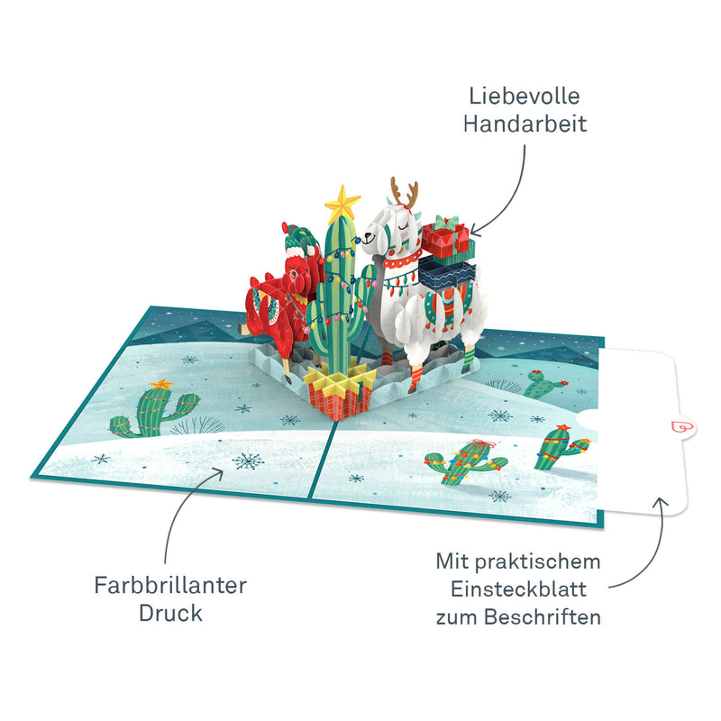 Biglietto pop-up con lama di Natale