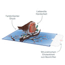 Biglietto Biglietto pop-up Pettirossi in inverno