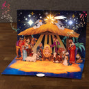 3er Set Pop-Up Weihnachtskarten mit Musik & Licht