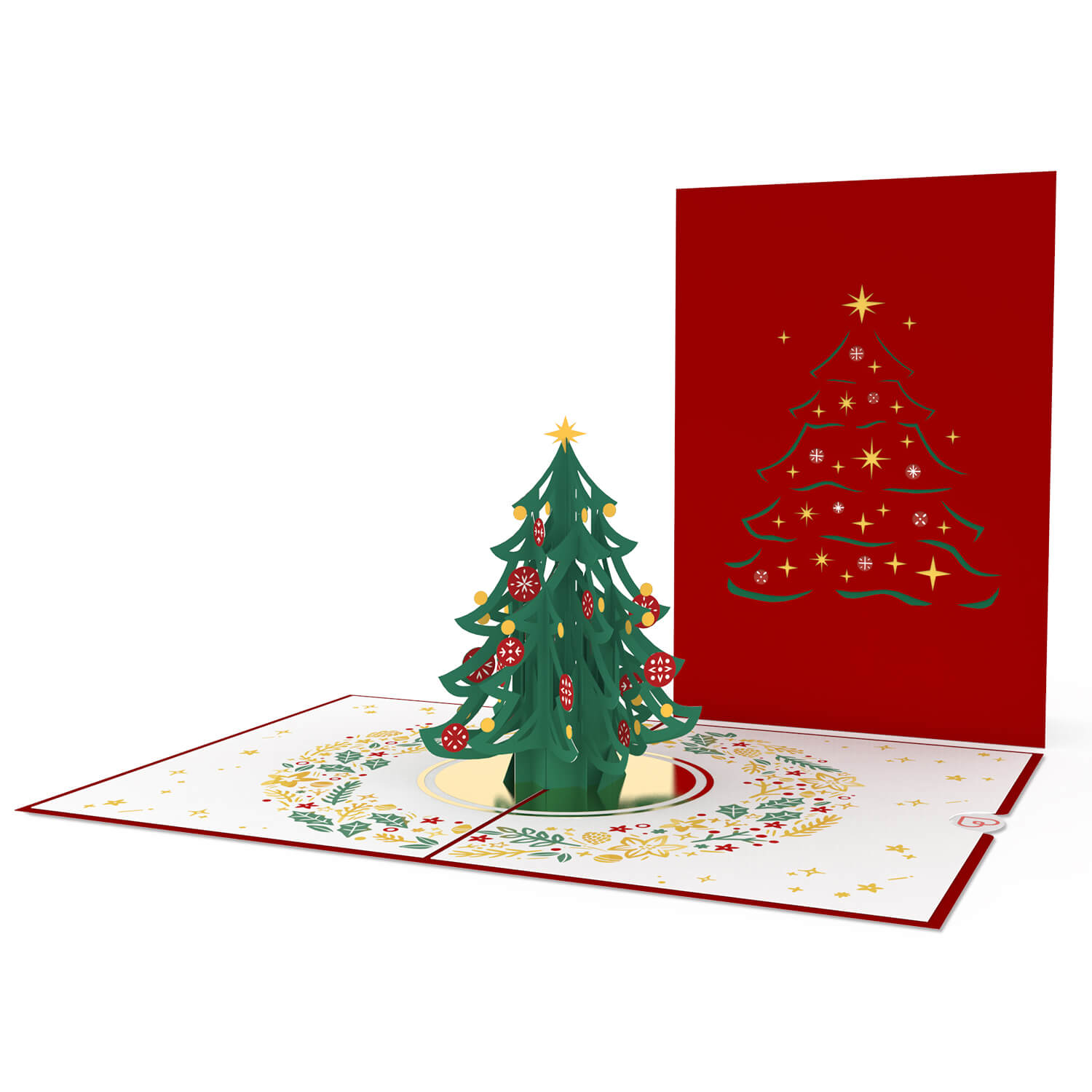 Biglietto pop-up per l'albero di Natale