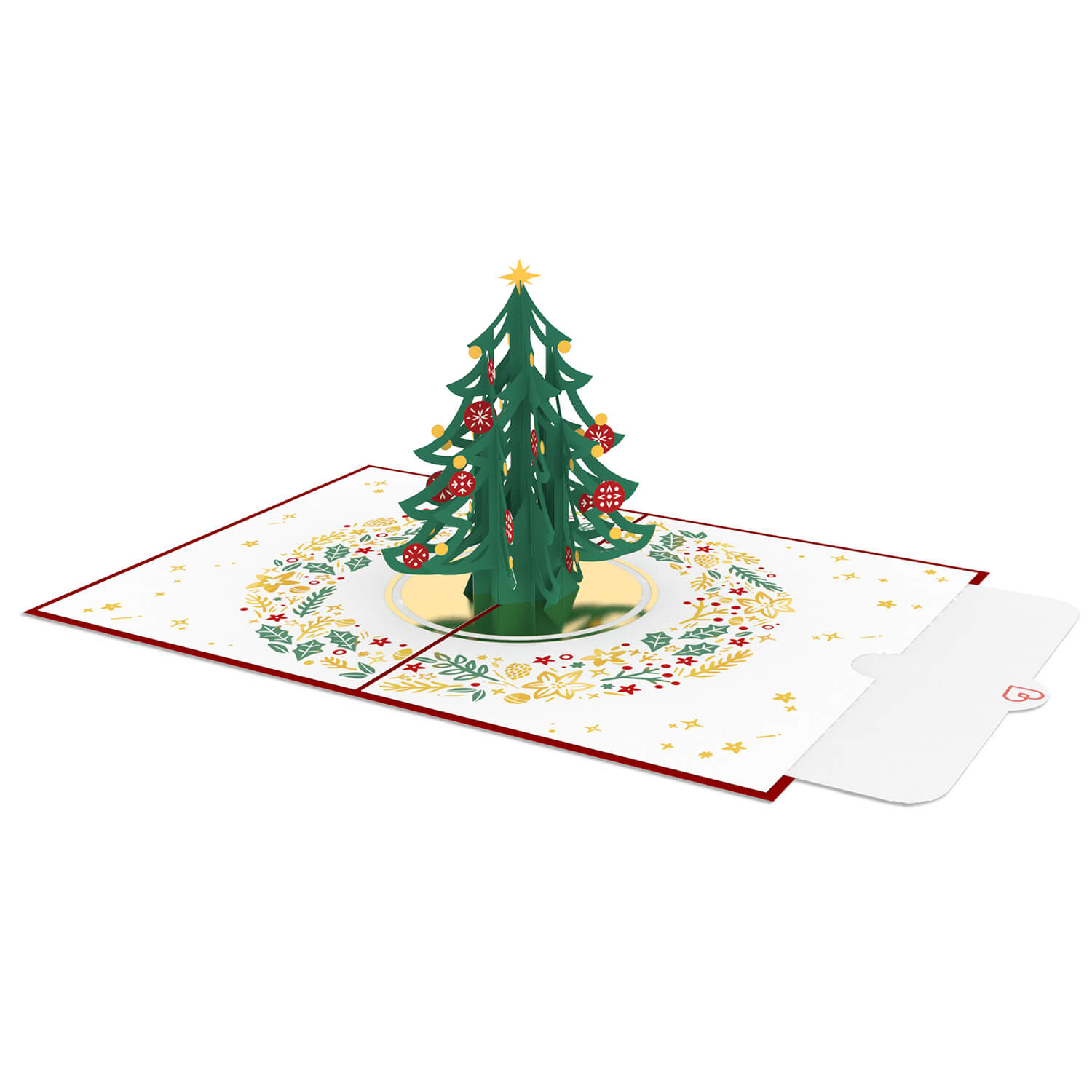 Biglietto pop-up per l'albero di Natale
