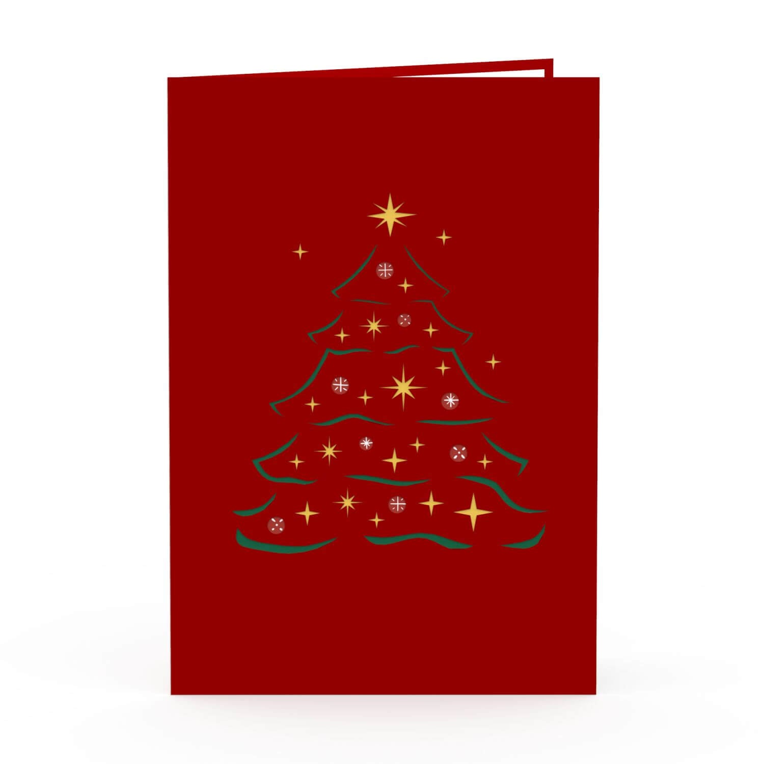Biglietto pop-up per l'albero di Natale